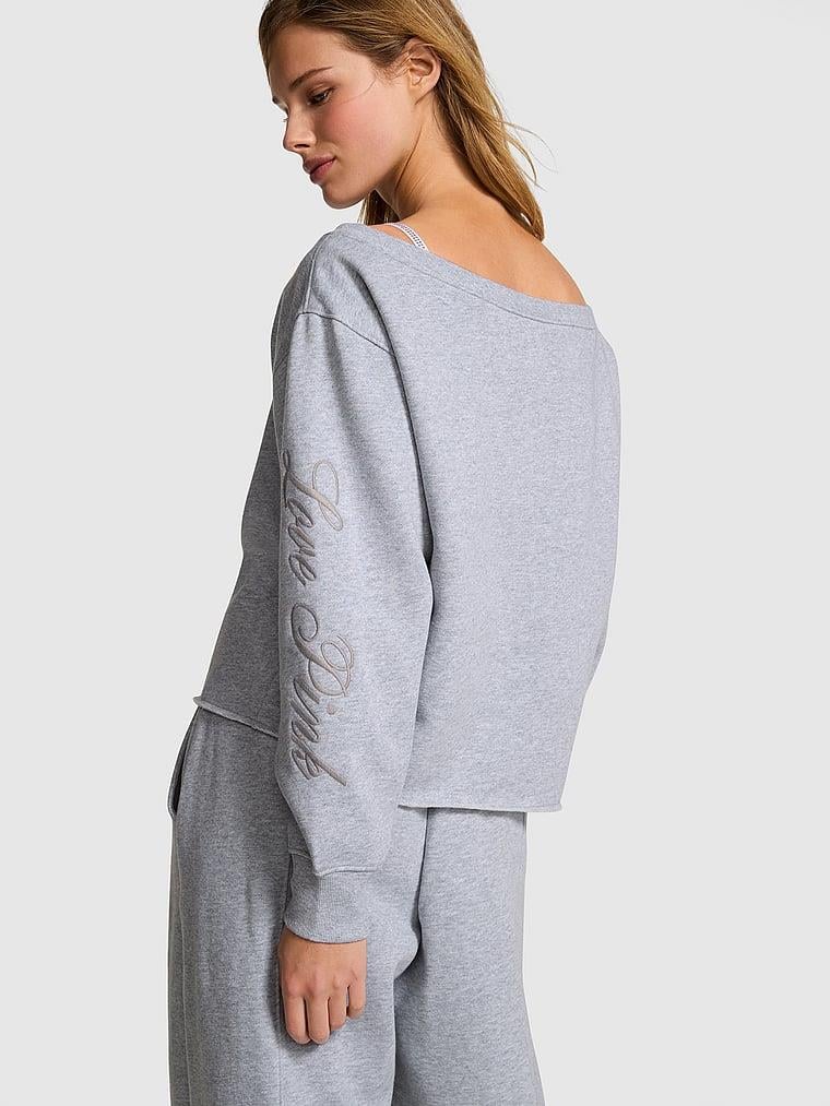 Pink Kampus Omzu Acik Sweatshirt arka görünümü