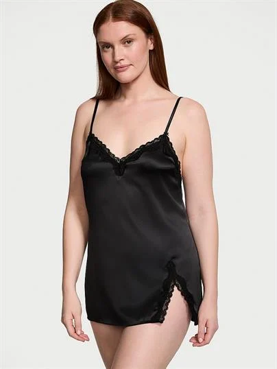 Tease Saten Dantelli Mini Gecelik ön görünüm