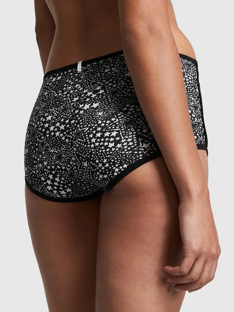Pink Logolu Pamuklu Boyshort Kulot arka görünüm