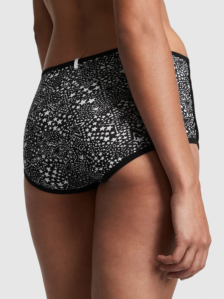 Pink Logolu Pamuklu Boyshort Kulot arka görünümü