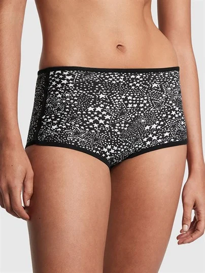 Pink Logolu Pamuklu Boyshort Kulot
