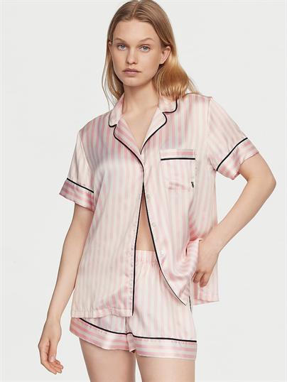 Saten Kısa Pijama Takimi