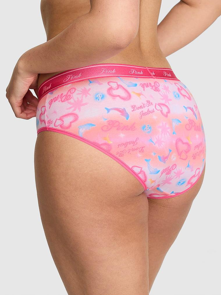Pink Logolu Pamuklu Hiphugger Kulot arka görünümü