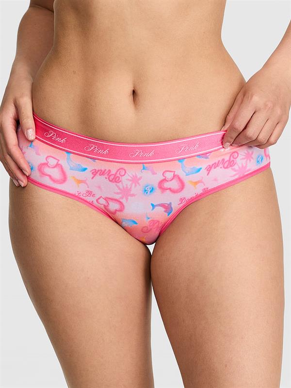 Pink Logolu Pamuklu Hiphugger Kulot ön görünüm