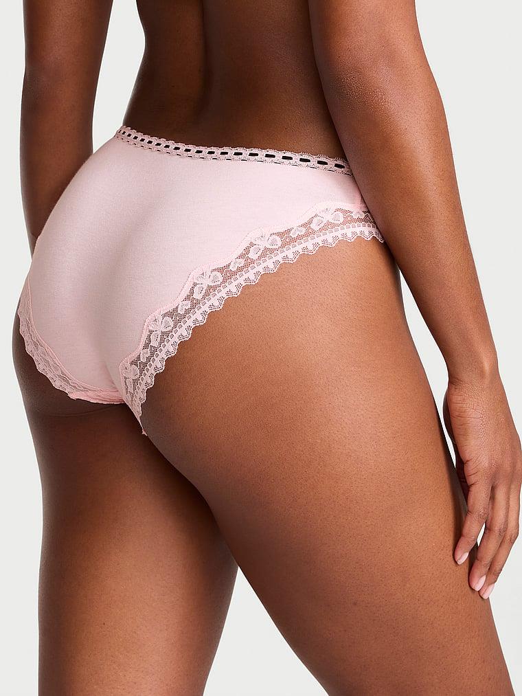 Pamuklu Fiyonklu Dantelli Bikini Kulotu arka görünümü