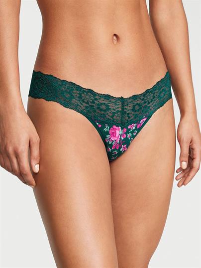 Posey Beli Dantelli Pamuklu Tanga ön görünüm