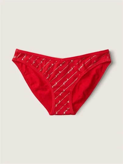 Pink Pamuklu Bikini Kulot ön görünüm