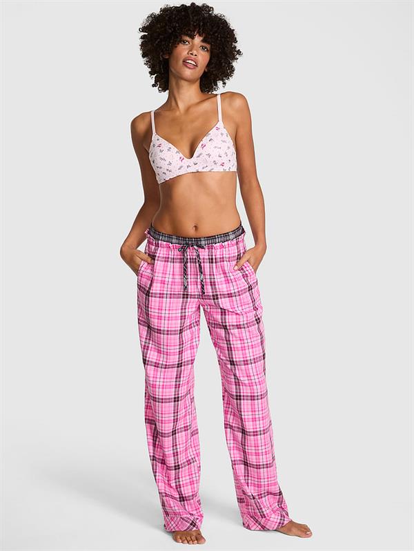 Pink Boyfriend Flanel Pijama Alti