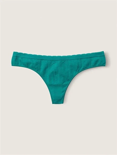 Pink Seamless Tanga Kulot ön görünüm