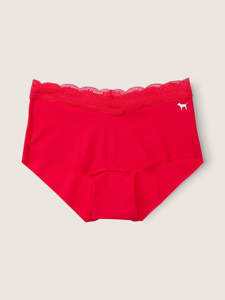 Pink Dantel Detayli Lazer Kesim Boyshort Kulot arka görünümü