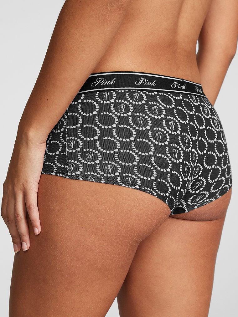 Pink Logolu Pamuklu Boyshort Kulot arka görünümü