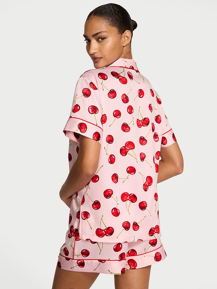Saten Kısa Pijama Takimi arka görünümü