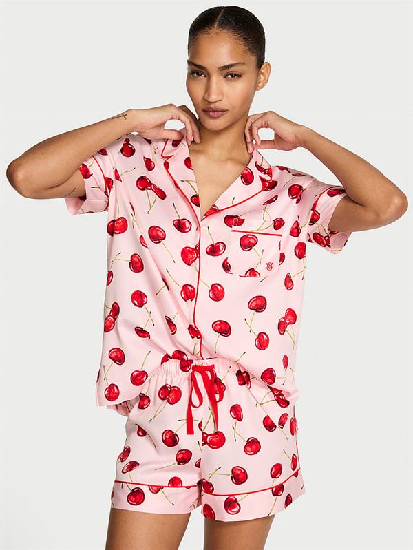 Saten Kısa Pijama Takimi