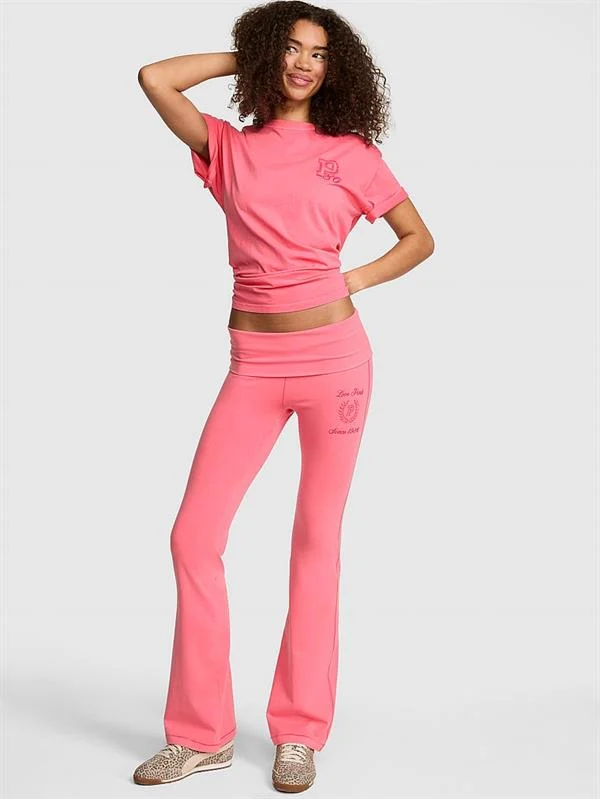 Pink All Day Beli Katlanabilen Pamuklu Ispanyol Paca Tayt