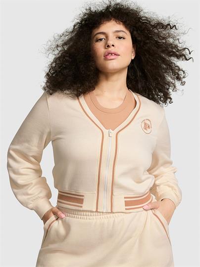 Pink Ivy Önden Fermuarli Polar Hirka ön görünüm