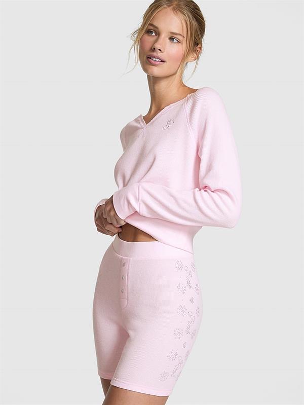 Pink Termal Kısa Pijama Takimi