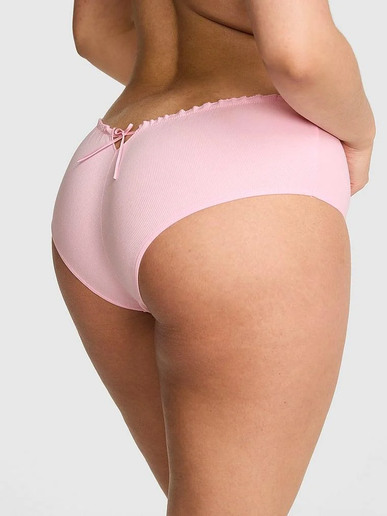 Pink Pamuklu Arkadan Baglamali Cheeky Kulot arka görünüm