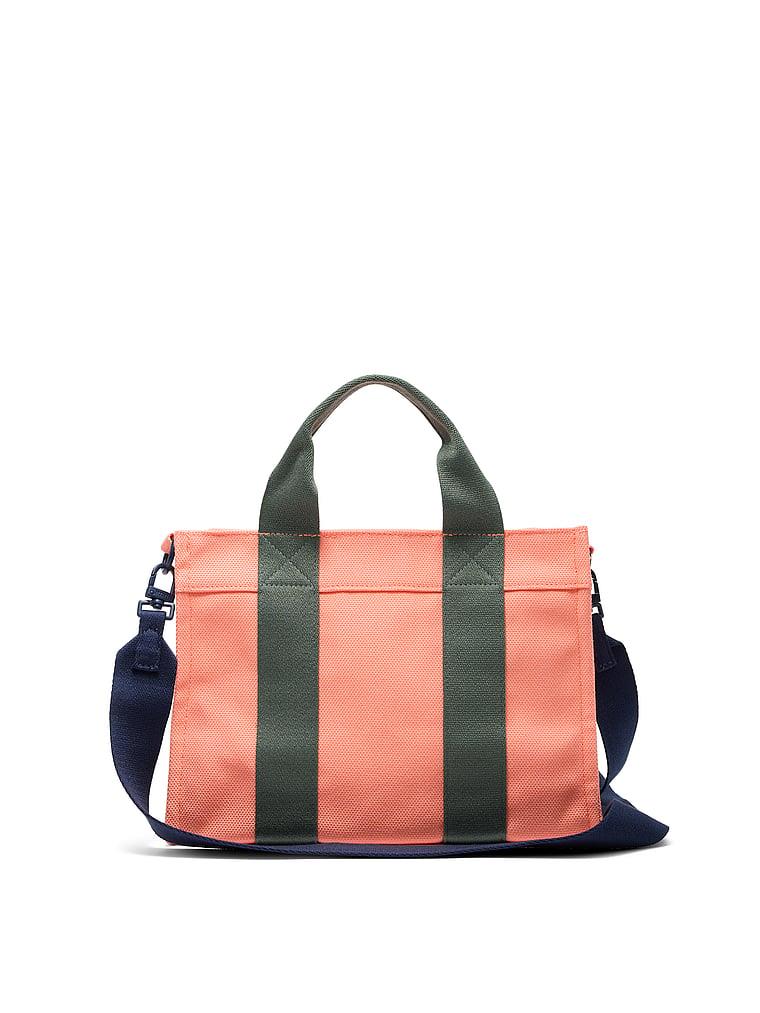 Pink Mini Capraz Askili Kanvas Tote Çanta arka görünümü