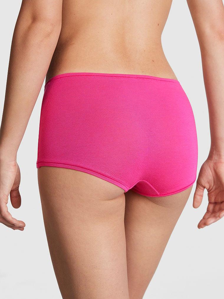 Pink Pamuklu Boyshort Kulot arka görünüm