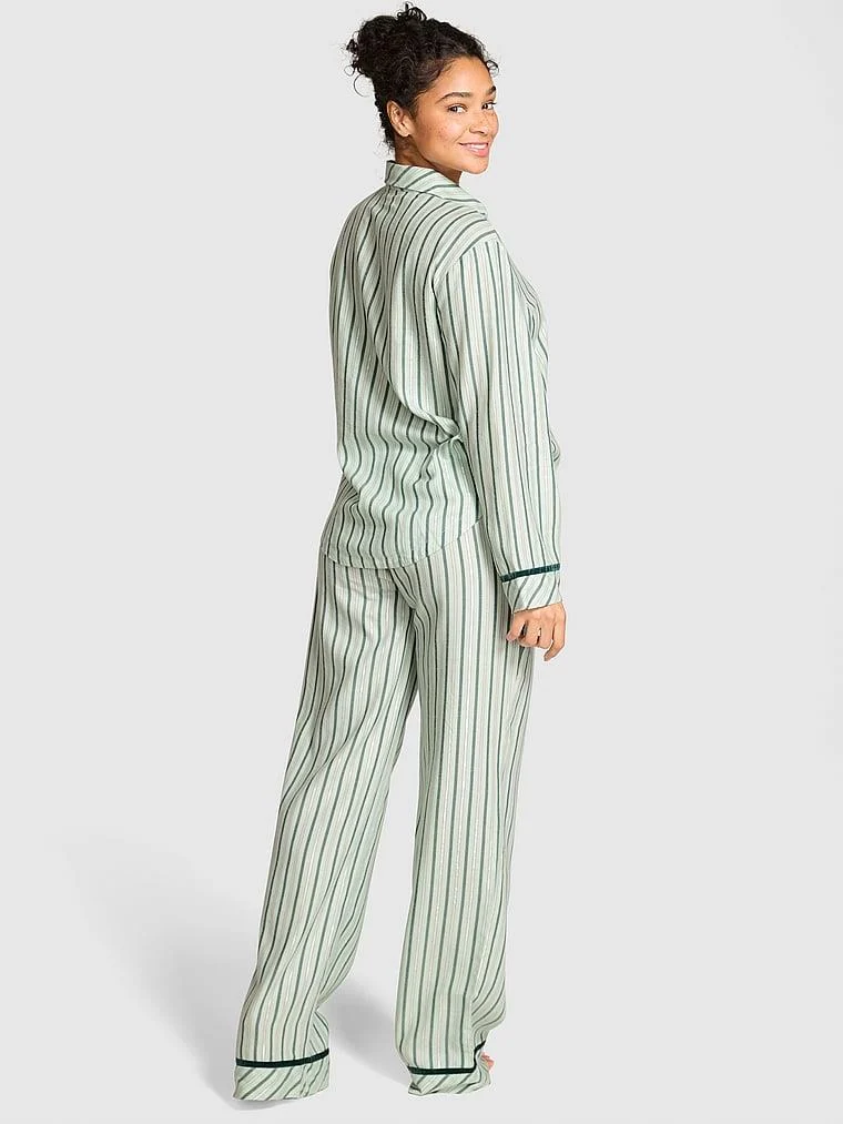 Pink Flanel Uzun Pijama Takimi arka görünüm