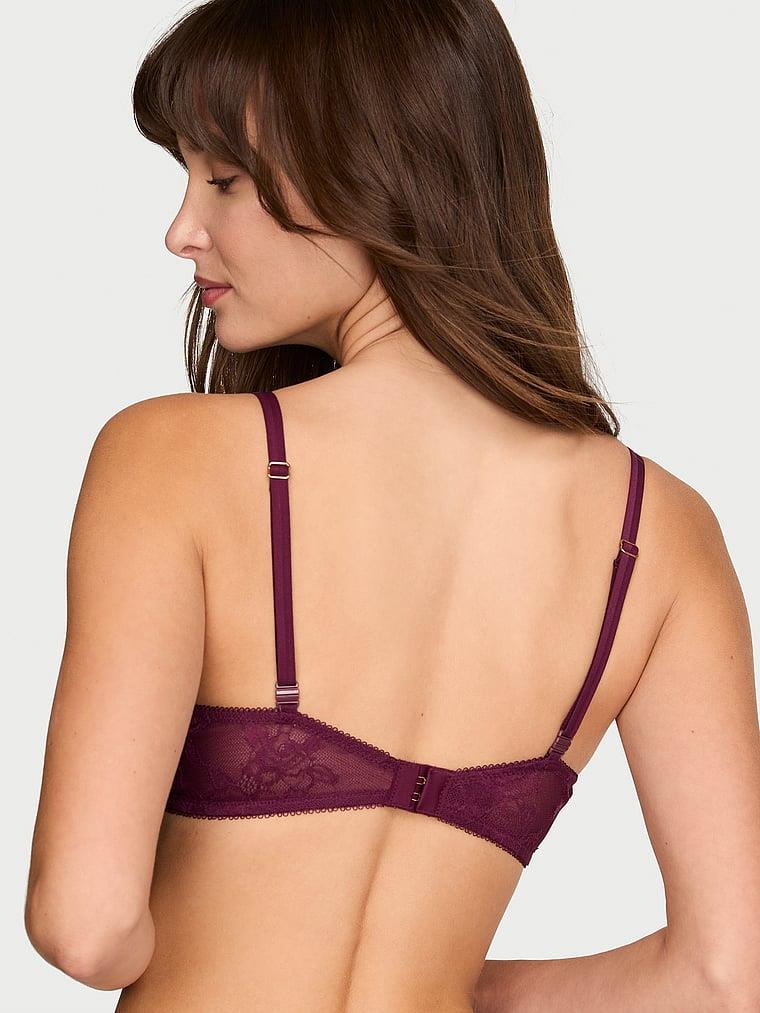 Gul Dantelli Push Up Sütyen arka görünümü