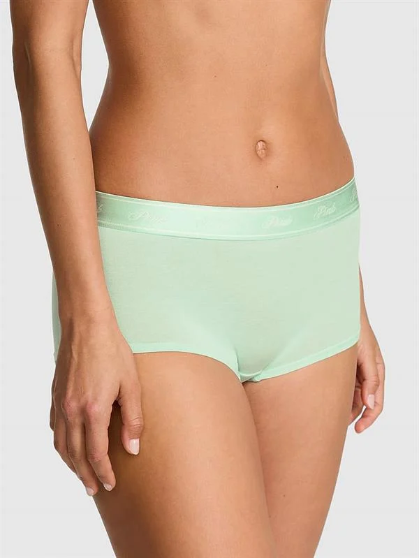Pink Logolu Pamuklu Boyshort Kulot ön görünüm