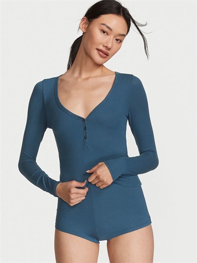 Fitilli Henley Kısa Pijama Takimi