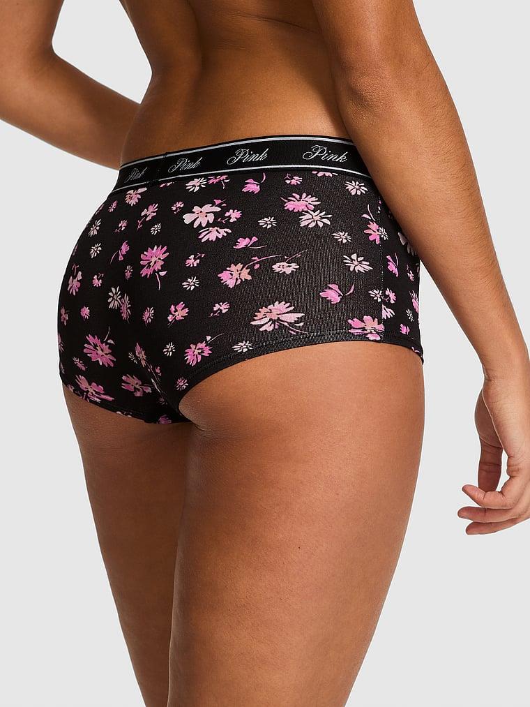 Pink Logolu Pamuklu Boyshort Kulot arka görünüm