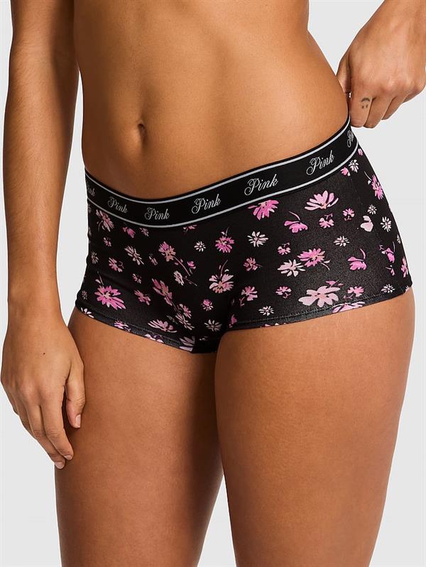 Pink Logolu Pamuklu Boyshort Kulot ön görünüm