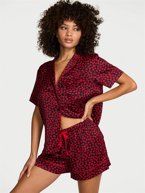Saten Kısa Pijama Takimi