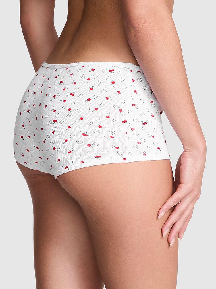 Pink Pamuklu Boyshort Kulot arka görünümü