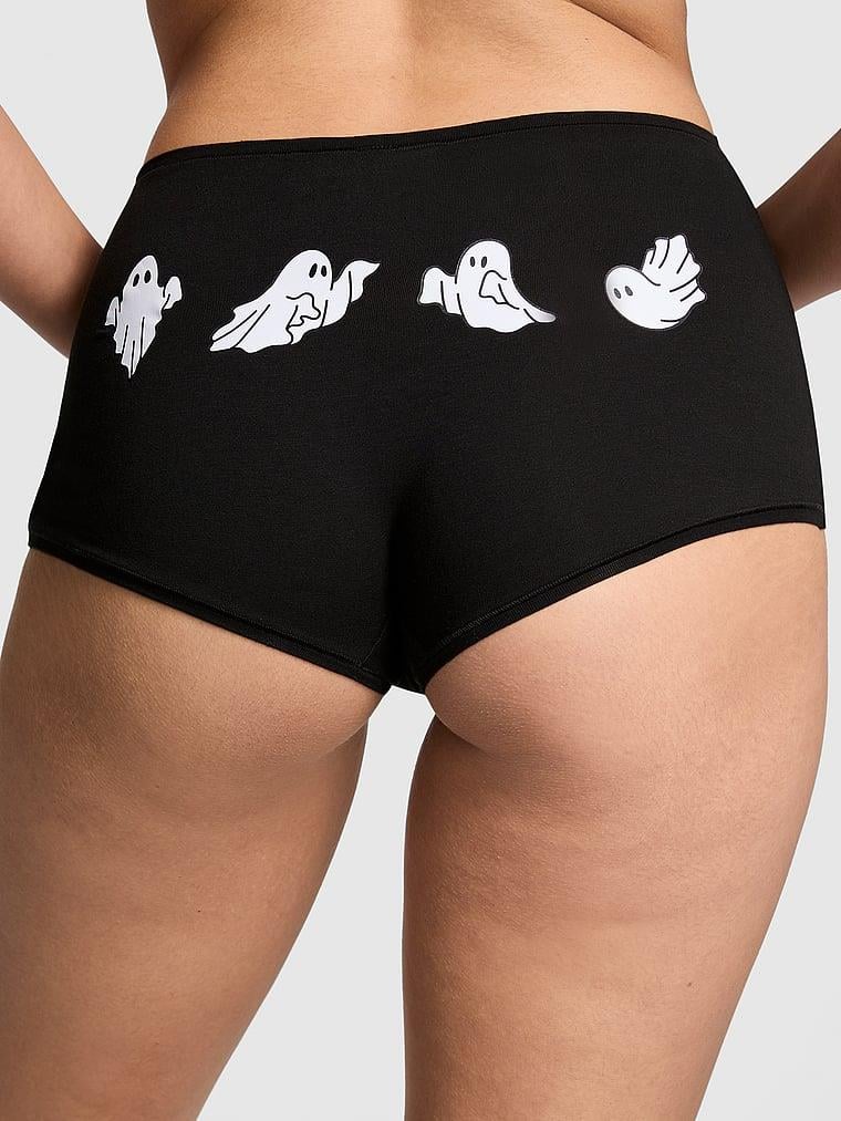 Pink Logolu Pamuklu Boyshort Kulot arka görünüm
