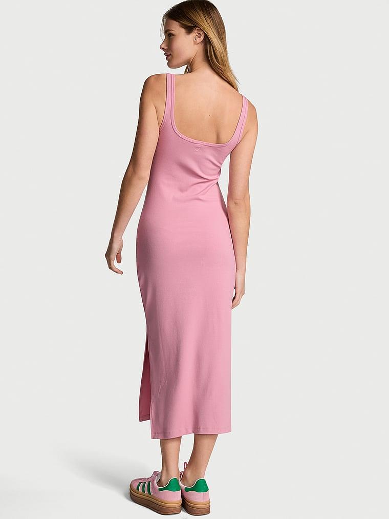 Pink All Day Dar Midi Elbise arka görünümü