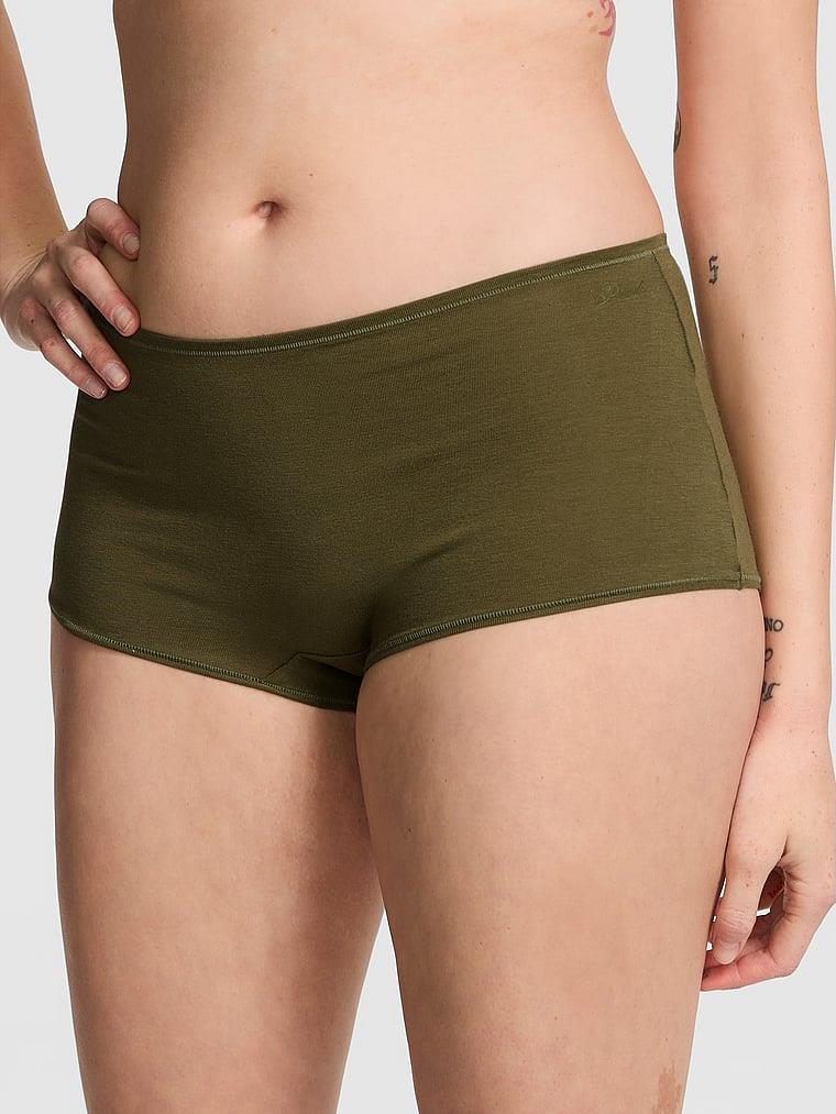 Pink Logolu Pamuklu Boyshort Kulot arka görünümü