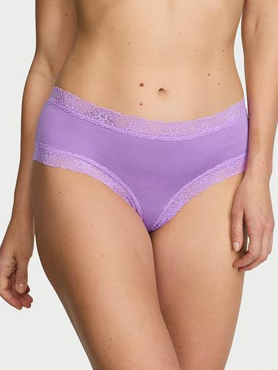 Beli Dantelli Pamuklu Cheeky Kulot ön görünüm