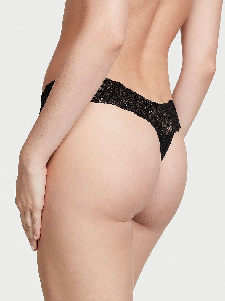 Posey Beli Dantelli Pamuklu Tanga arka görünümü