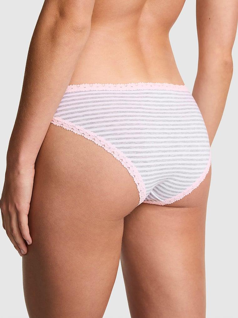 Pink Pamuklu Dantel Detayli Cheeky Kulot arka görünüm