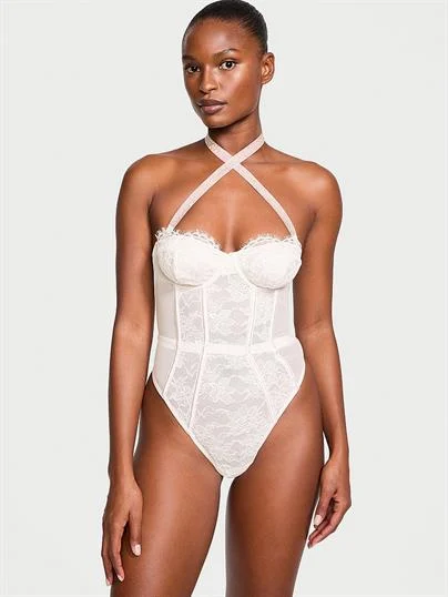 Işıltılı Askili Dantelli Teddy ön görünüm
