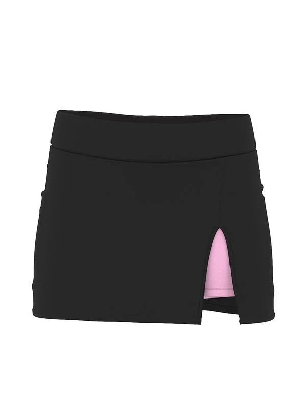 Pink Relay Sortlu Mini Etek ön görünüm