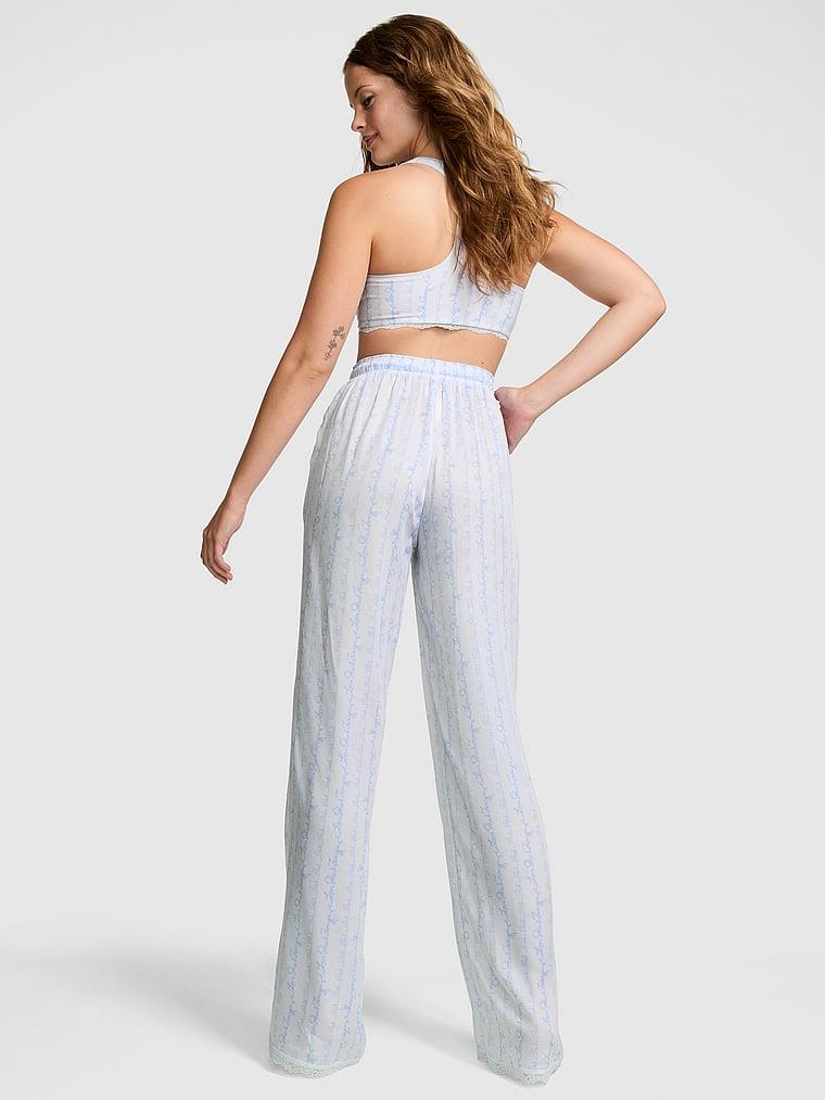 Pink Pink X Loveshackfancy Ipeksi Dokulu Pijama Alti arka görünümü