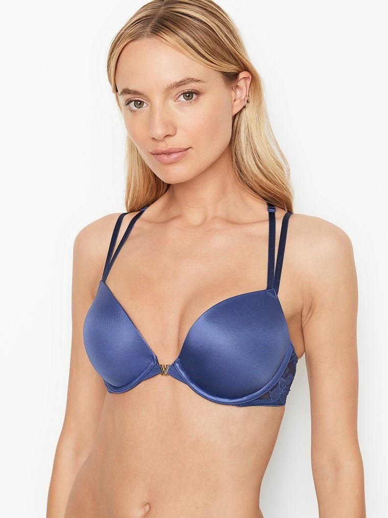 Lace Back Front Close Push Up Bra arka görünümü