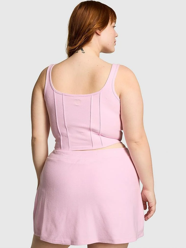 Pink The Cinched Piqu%C3%A9 Bustiyer arka görünüm