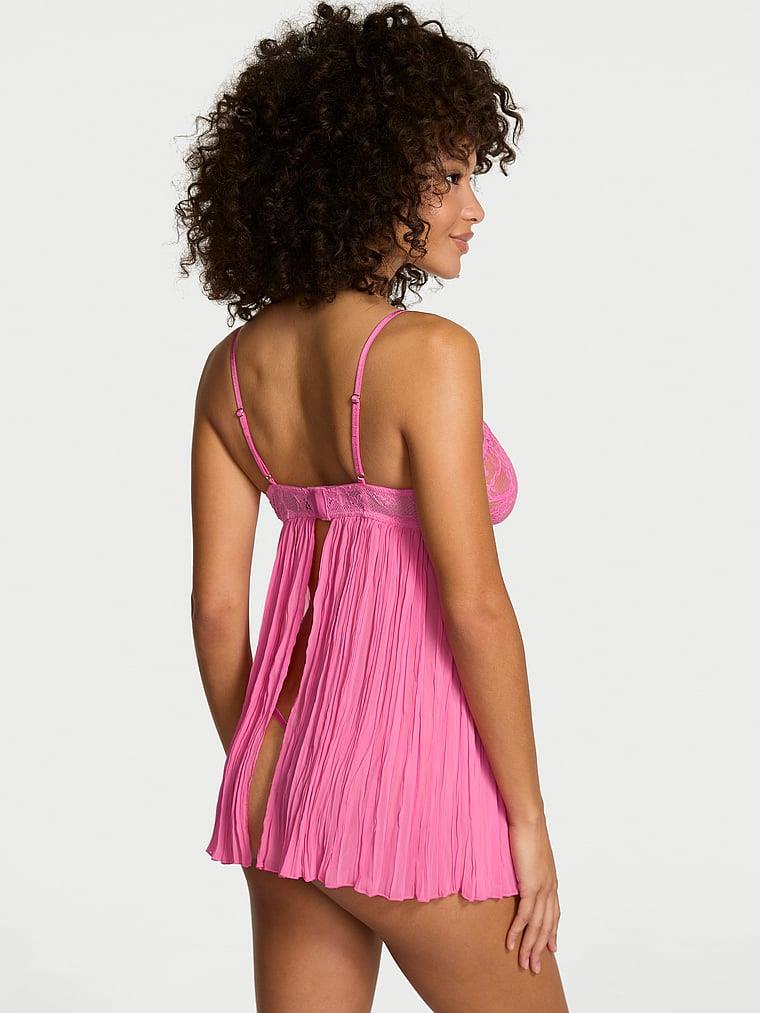 Dantelli Pileli Babydoll arka görünümü