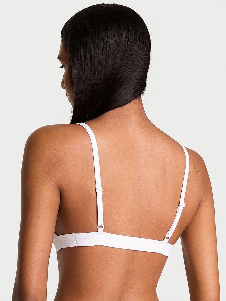 Pamuklu Cizgili Desteksiz Ucgen Bralet arka görünümü