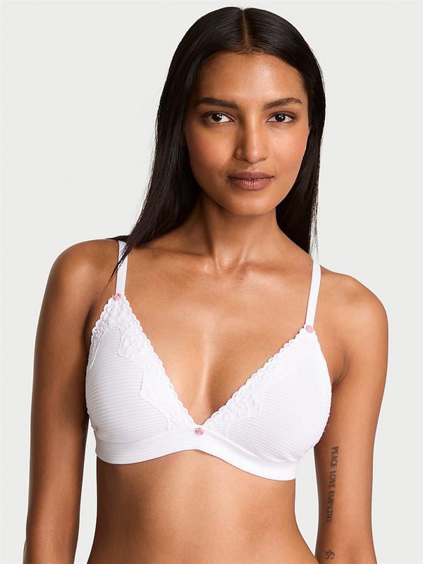 Pamuklu Cizgili Desteksiz Ucgen Bralet