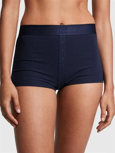 Pink Yüksek Bel Boyshort Kulot ön görünüm