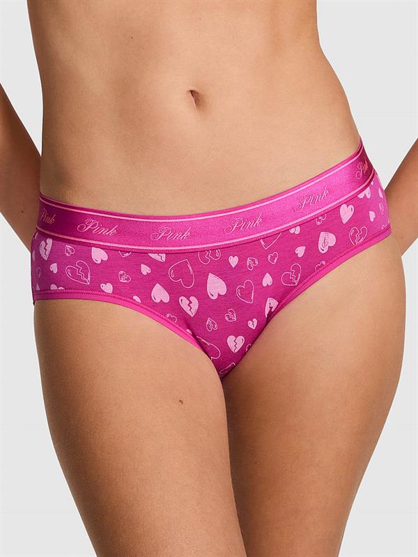 Pink Logolu Pamuklu Hiphugger Kulot