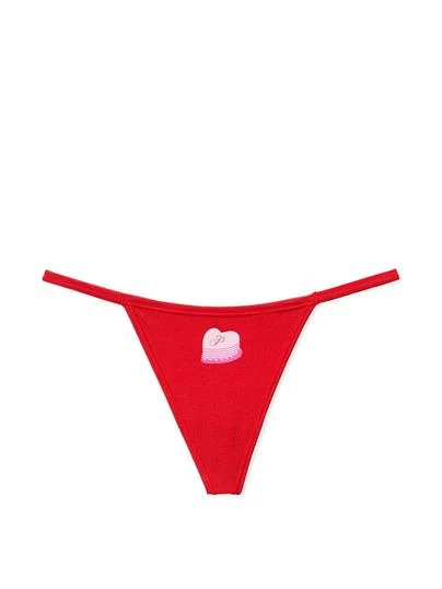 Pink Pamuklu V String Kulot ön görünüm