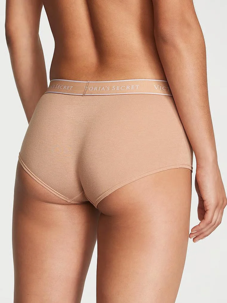 Logolu Pamuklu Boyshort Kulot arka görünüm
