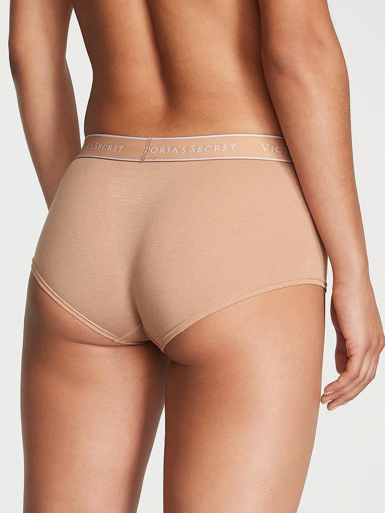 Logolu Pamuklu Boyshort Kulot arka görünümü